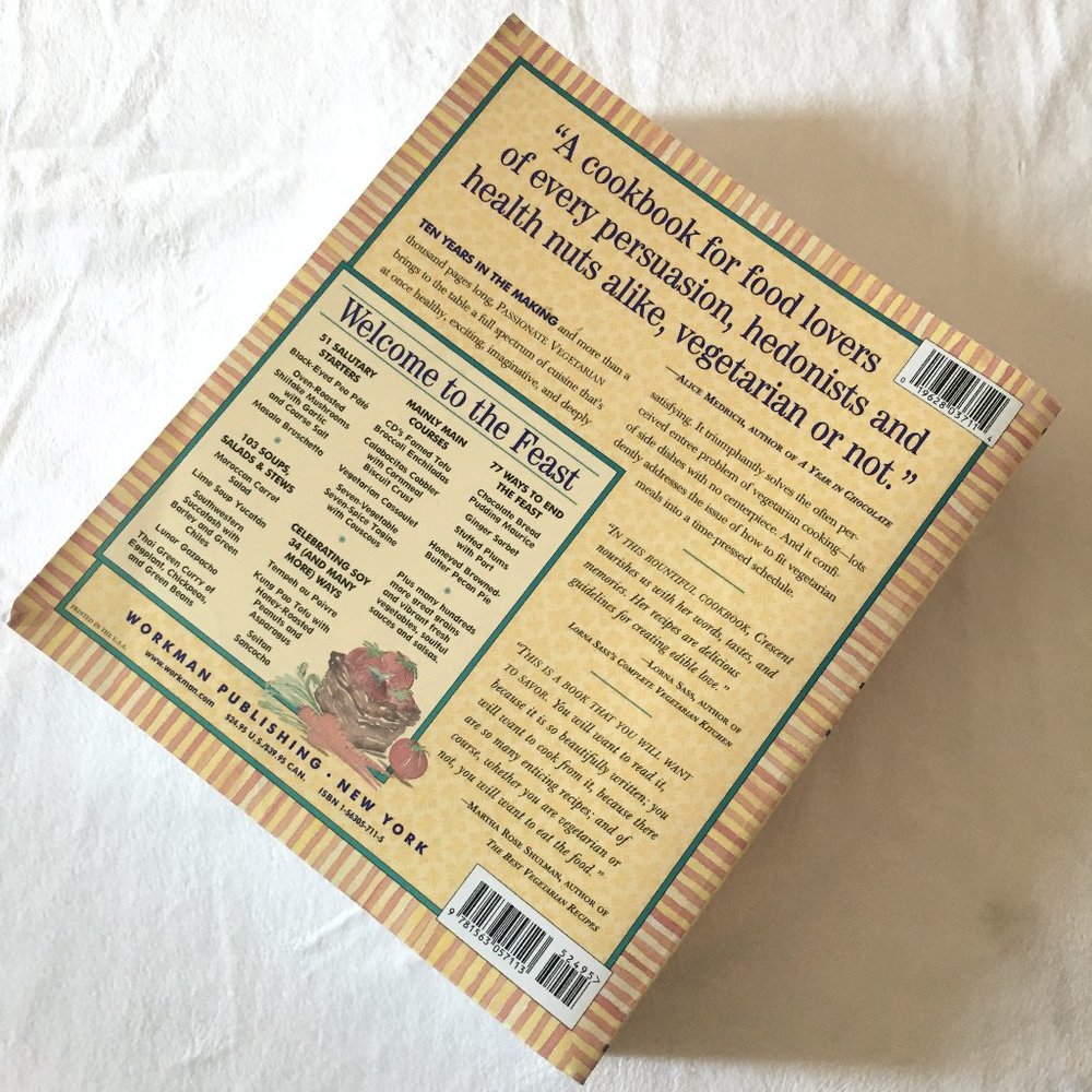 'Passionate Vegetarian Cookbook' Crescent Dragonwagon Softcover Y2K - Picture 13 of 13